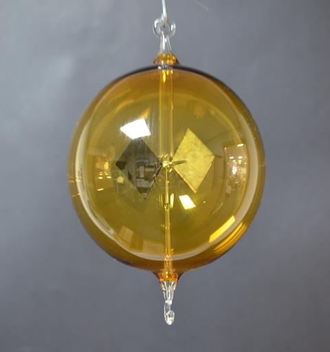 Lichtmolen hangend, rond, 100 mm, geel
