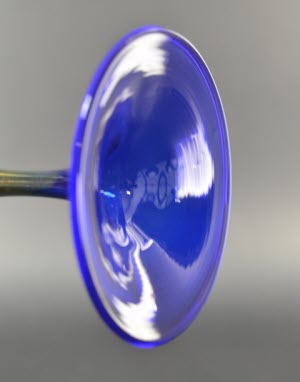 Lichtmolen staand, 21 cm, 80 mm, blauw met metaaloxiden