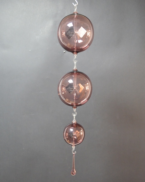 Lichtmolen hangend, rond, 60 mm, paars + druppel, gecombineerd met andere maten