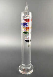 Galileo Thermometer 34 cm, diverse kleuren