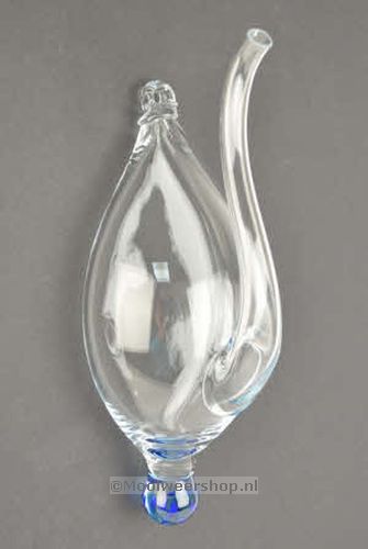 Donderglas Polczer, azuur-kleurig knopje