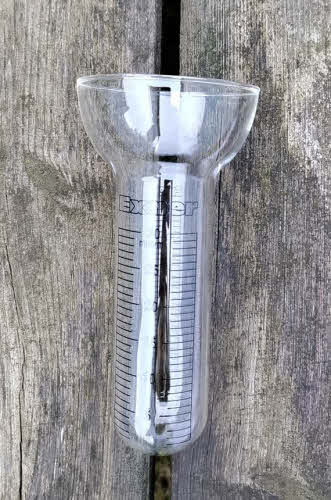 Vervangingsglas voor Regenmeter – Reserveglas van helder glas, 17,5 cm hoog