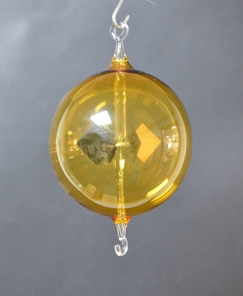 Lichtmolen hangend, rond, 90 mm, geel