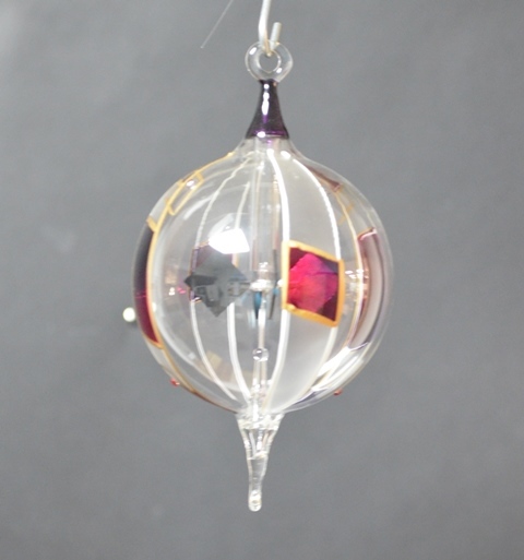Lichtmolen hangend rond, 60 mm, paarse banen