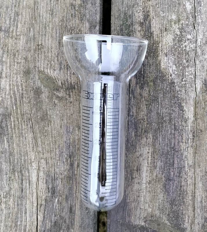 Vervangingsglas voor Regenmeter – Reserveglas van helder glas, 17,5 cm hoog