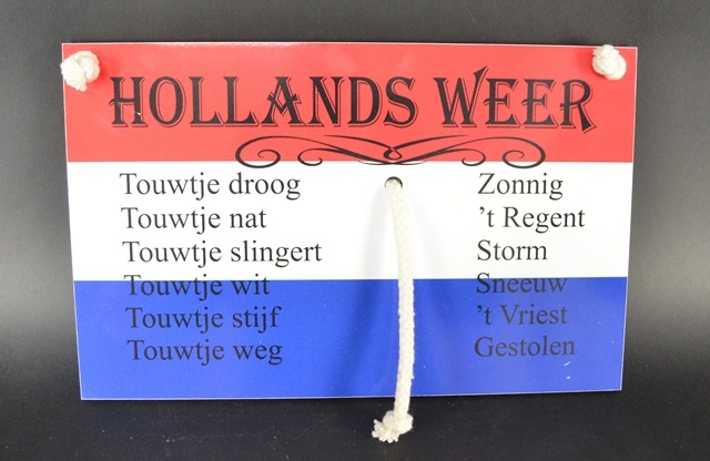 Hollands weertouwtje met Nederlandse Vlag