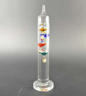 Galileo Thermometer 18 cm, multicolour