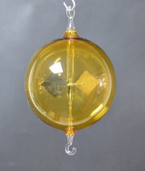 Lichtmolen hangend, rond, 90 mm, geel