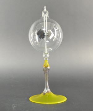 Lichtmolen staand, 21 cm, 80 mm, neon-geel met metaaloxiden