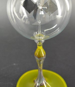 Lichtmolen staand, 21 cm, 80 mm, neon-geel met metaaloxiden