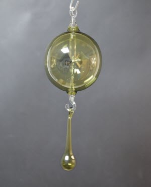 Lichtmolen hangend, rond, 60 mm, olijfgroen + druppel