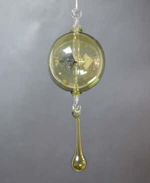 Lichtmolen hangend, rond, 60 mm, olijfgroen + druppel
