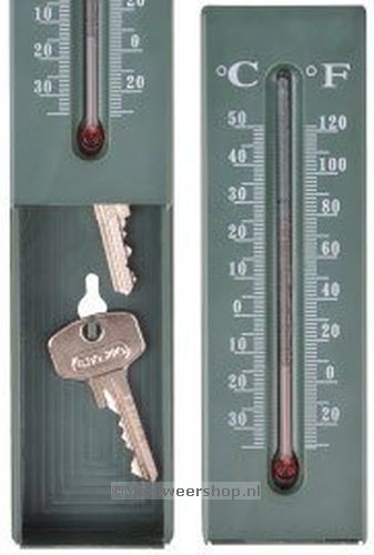 Thermometer met sleutelvak