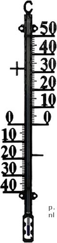 Buitenthermometer metaal 38 cm