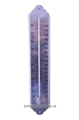 Thermometer gegalvaniseerd metaal, 50 cm
