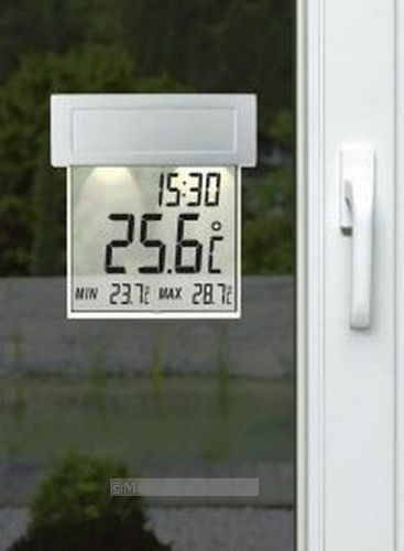 Raamthermometer digitaal op Zonne energie