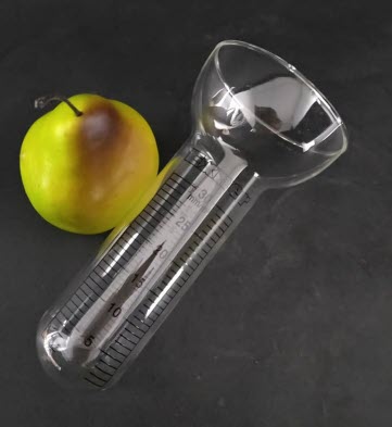 Vervangingsglas voor Regenmeter – Reserveglas van helder glas, 17,5 cm hoog