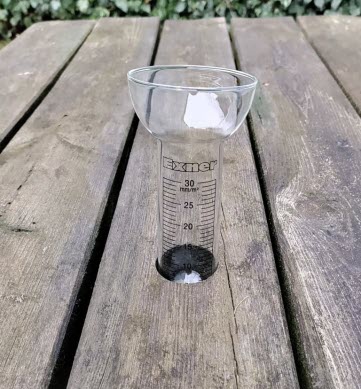 Vervangingsglas voor Regenmeter – Reserveglas van helder glas, 17,5 cm hoog