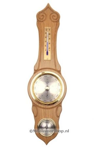 Barometer, blank eiken