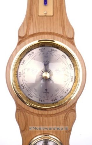 Barometer, blank eiken