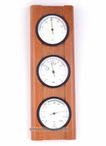 Barometer Beuken, in kersenhouten kleur