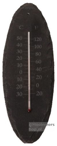 Thermometer Leisteen Ovaal klein